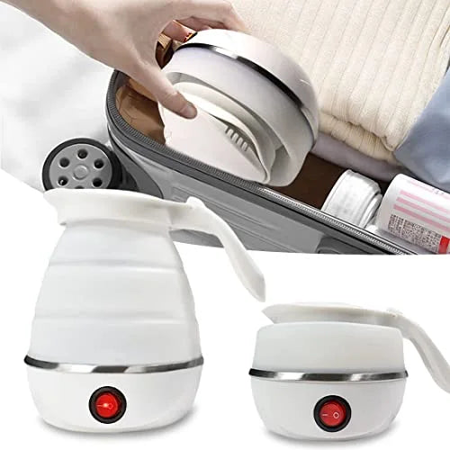 Foldable Silicone food Grade Travel Electric Kettle 5 min Fast Boiling Collapsible Teapot 600 ml