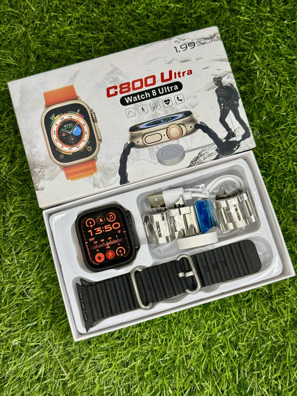 C800 Ultra Smartwatch with Rolex Chain - Luxury Meets Innovation! 🤩