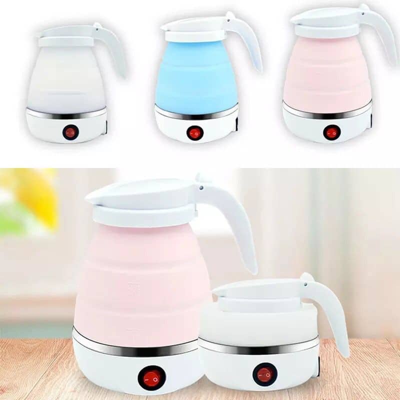 Foldable Silicone food Grade Travel Electric Kettle 5 min Fast Boiling Collapsible Teapot 600 ml